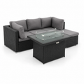 Patio Modular Set with Fire Table