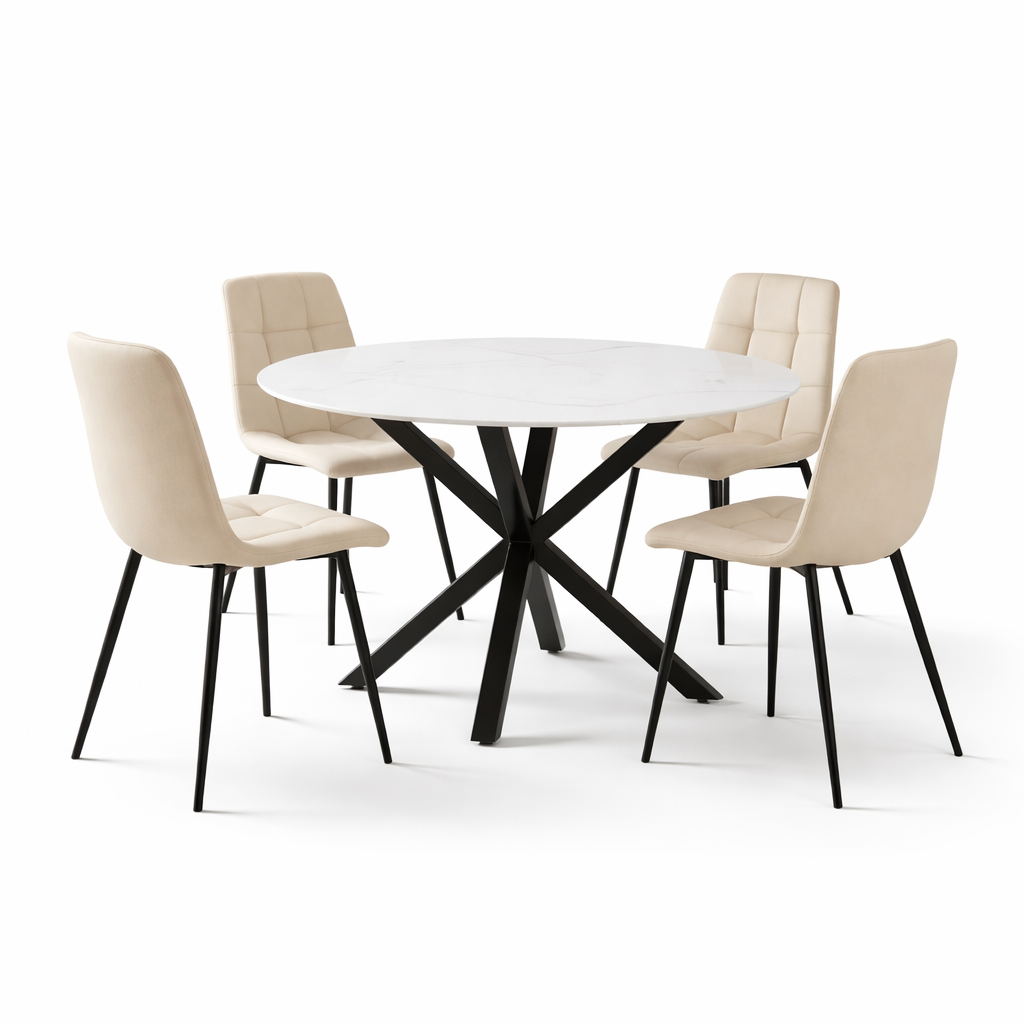 Snowy 4-Seater Dining Set
