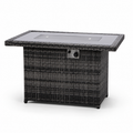 Black Wicker Fire Table