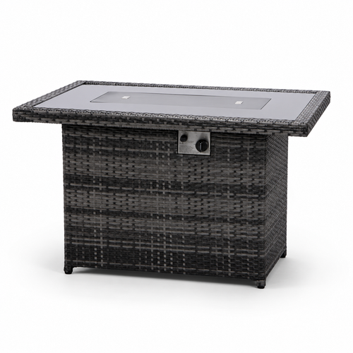 Black Wicker Fire Table